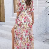 Длинное платье из шифона 4