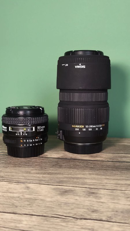 Объектив Sigma DC 50-200 mm, Объектив Nikkor af 50 mm