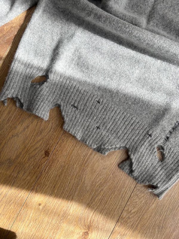 Свитер Diesel с эффектом дырок, 75% альпака, XS-S 4