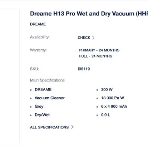 Моющий пылесос Dreame H13 Pro