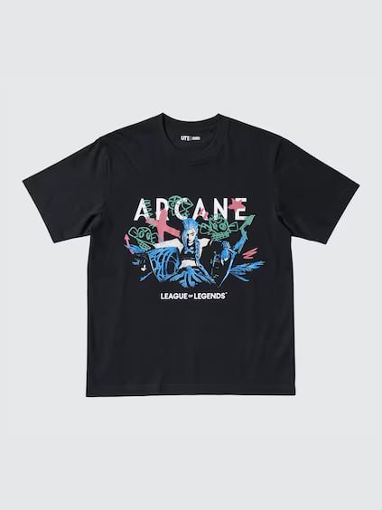 Футболка с джинкс из аркейна LoL Uniqlo размер М