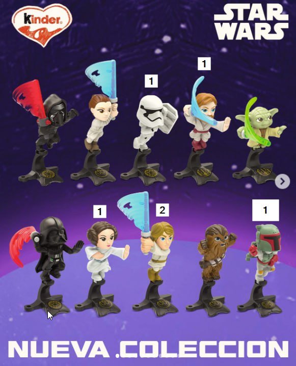 Повторки Kinder Surprise Star Wars фигурки 1