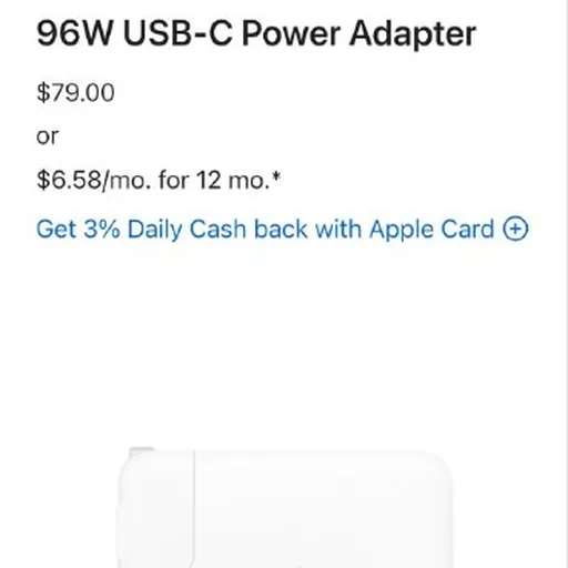 Оригинальный блок питания Apple USB-C 96W