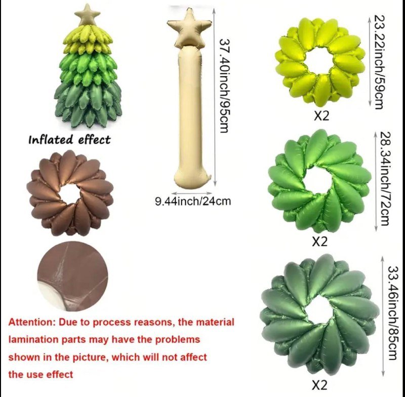 Набор для создания рождественской елки из воздушных шаров со звездой 3