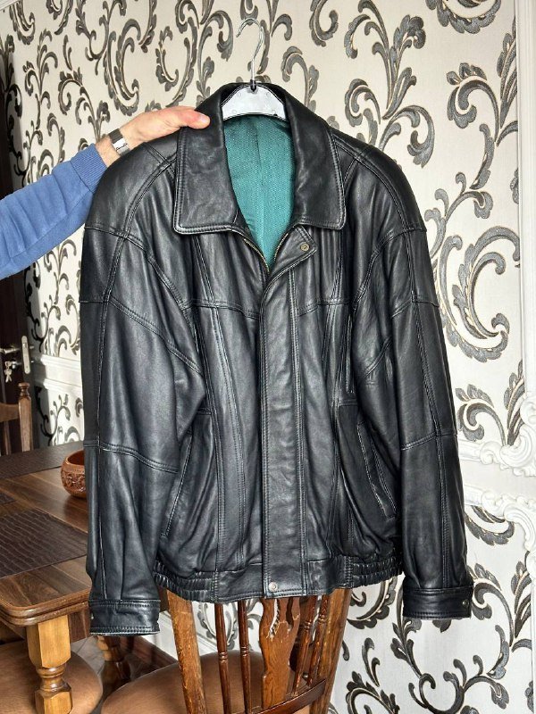 Винтажная мужская кожаная куртка Angelo Litrico
