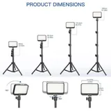 UBeesize LED light with stands and color filters 2