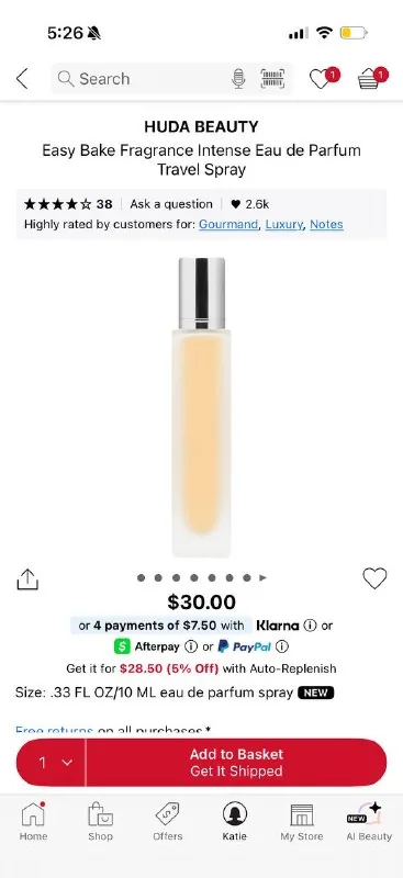 Huda Beauty Easy Bake Fragrance Intense Eau de Parfum