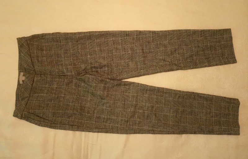 Стильные женские брюки H&M серые клетчатые mom