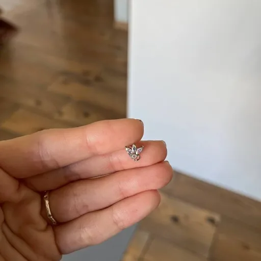 Микродермал IS, титан, стразы Swarovski, 1.6 мм