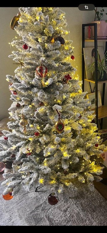 ёлка 180см с игрушками и дед-мороз 2