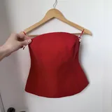 Топ с открытыми плечами и баской Zara 4