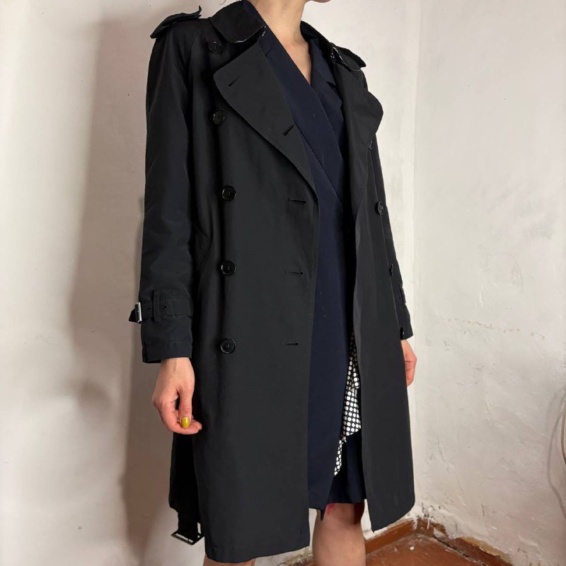 Тренч Burberry реплика черный женский 3