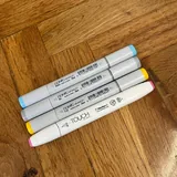 Glue gun, alcohol markers 4