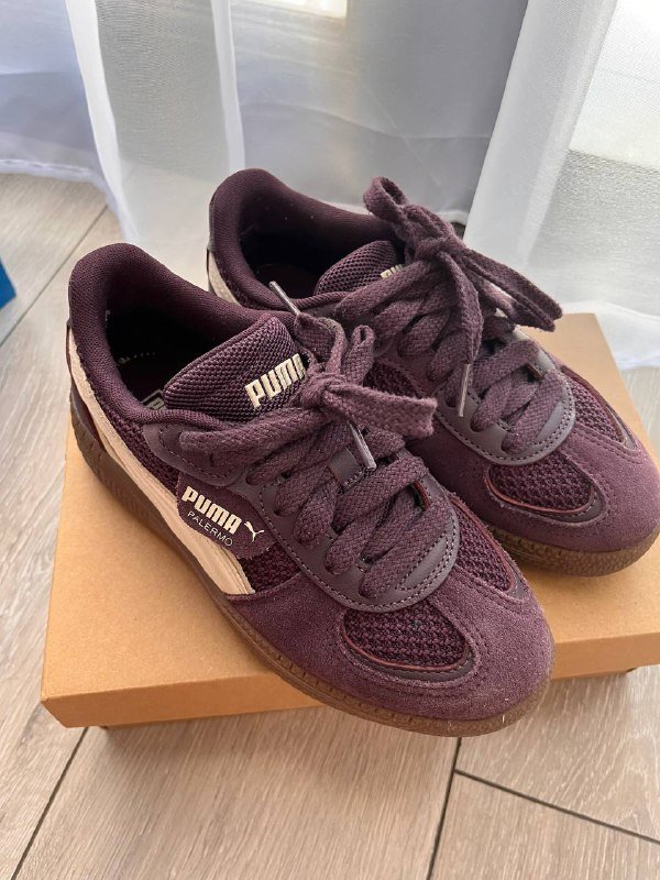Женские кроссовки Puma Palermo бордовые 3