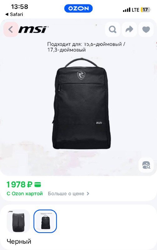 Рюкзак для ноутбука MSI 4