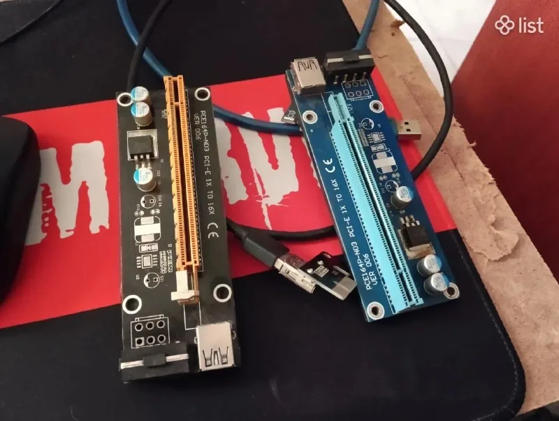 Райзеры PCI-E 1X to 16x PCIE164P-N03