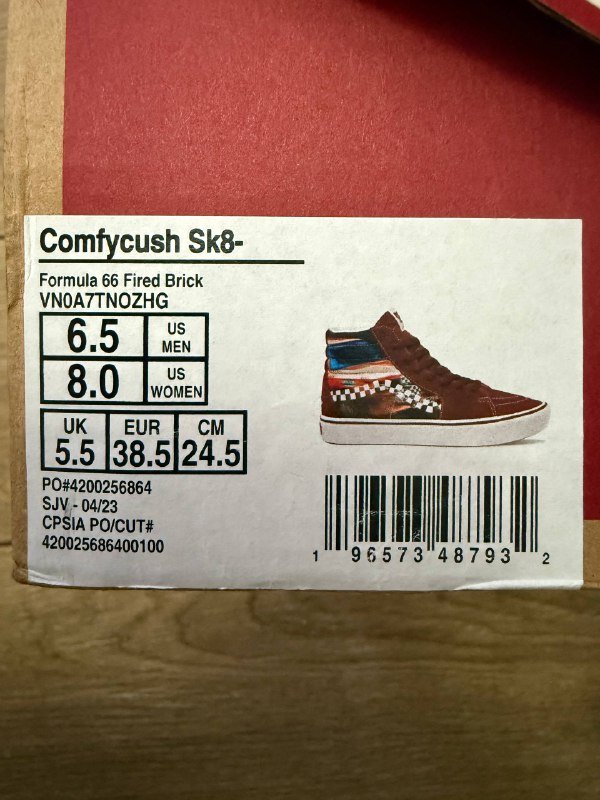 Кроссовки Vans SK8-Hi Formula 66 замша 38,5 EU 5