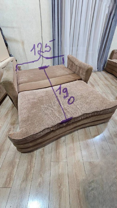 Раскладной диван и 2 кресла с ящиками для хранения