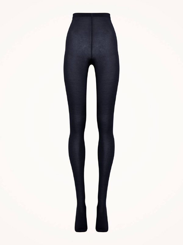Колготки Wolford шерстяные темно-синие размер S 3