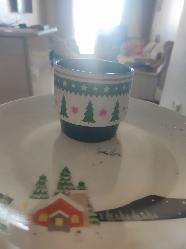 Новогодние тарелка и чашка 2