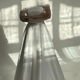 Свадебное платье с жемчужной накидкой 1