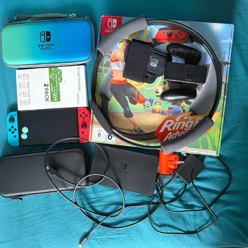 Nintendo OLED + Ring Fit, набор для волос