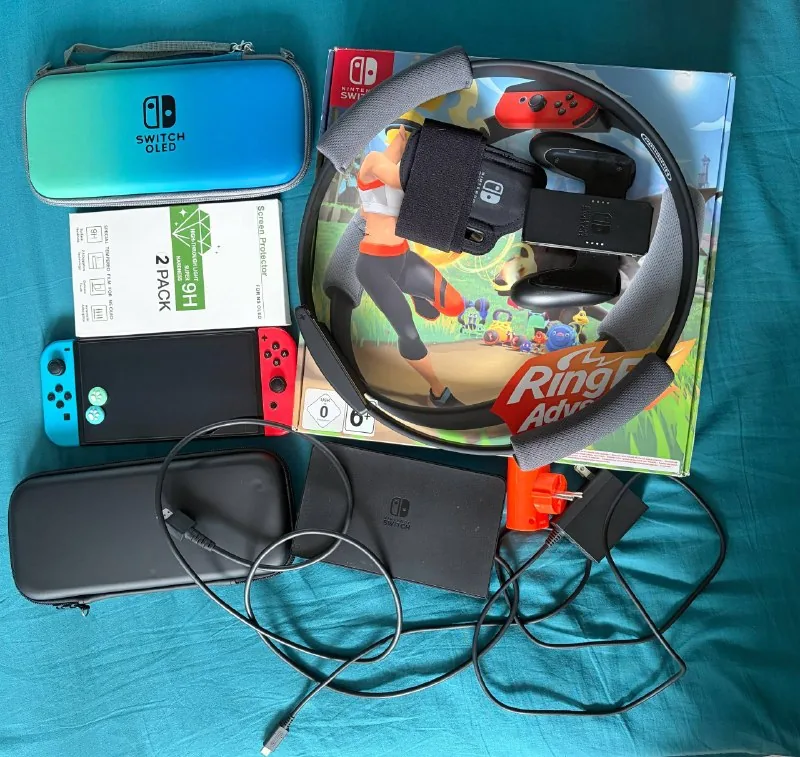 Nintendo OLED + Ring Fit, набор для волос 1
