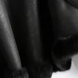 Чёрная шуба из искусственного меха 3