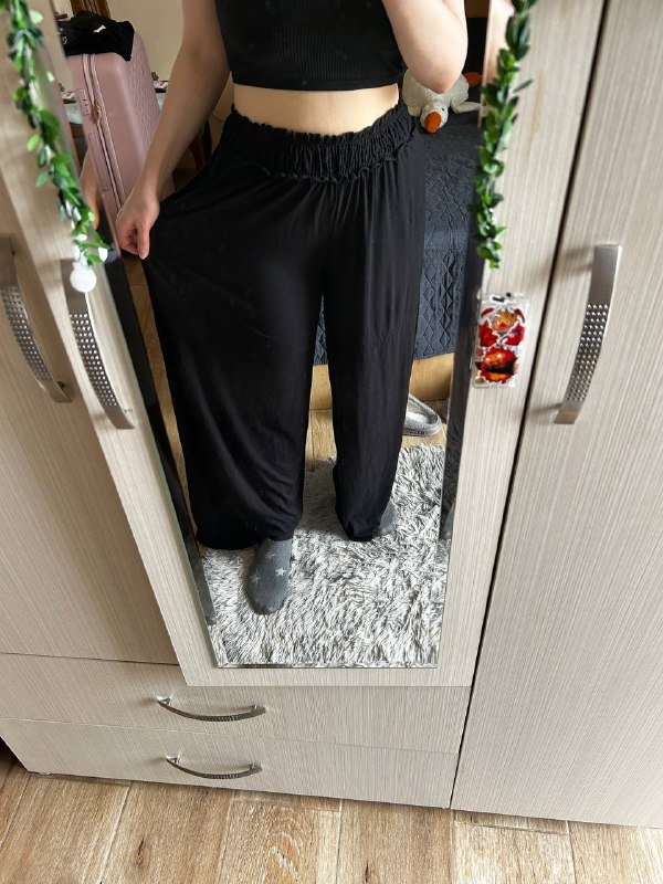 Черные широкие брюки ASOS Design 3