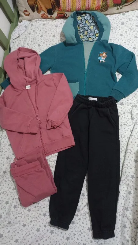 Fleece tops and pants, height 116/122 1