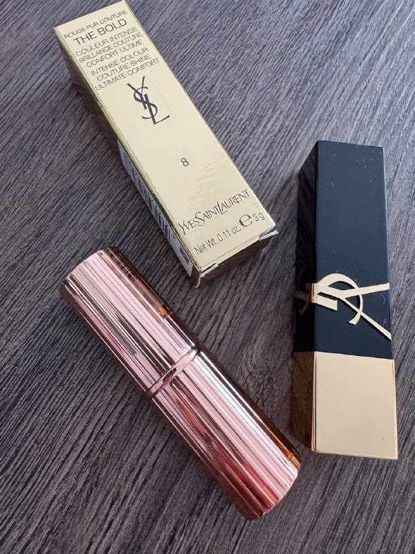 Помады Charlotte, помада YSL тон 8, карандаш Guerlain