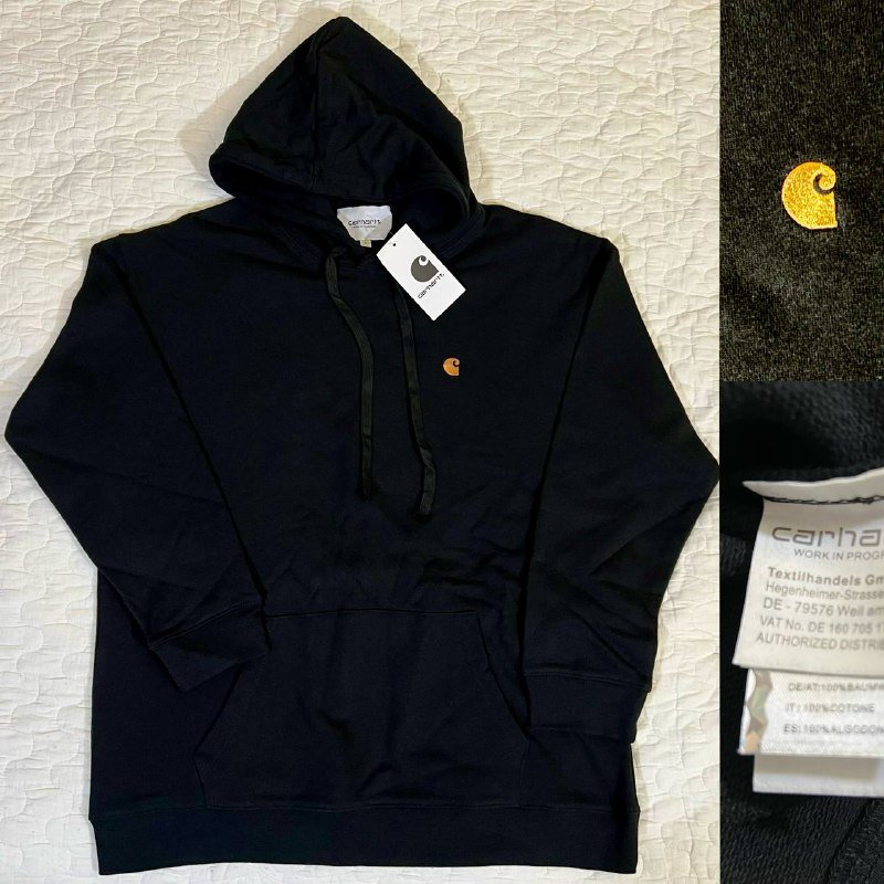 Легкое худи Carhartt WIP черное размер M