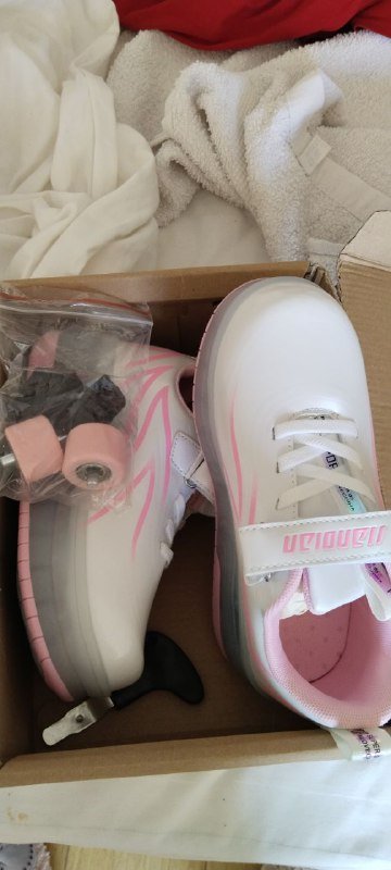 Кроссовки ролики детские размер 33 с подсветкой подошвы 4