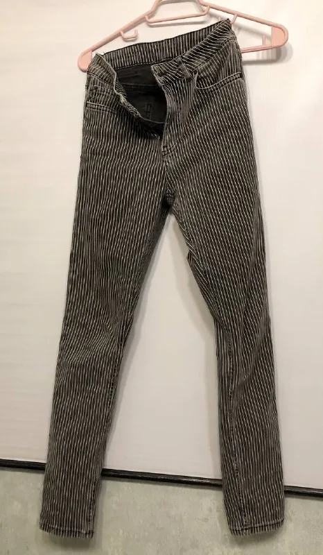 Черные джинсы Zara, полосатые джинсы 1