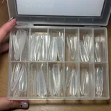 Nail tips, dual forms, lamp, glitter and stamping set 4