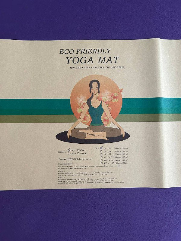 Коврик для йоги, пилатес ролл 3