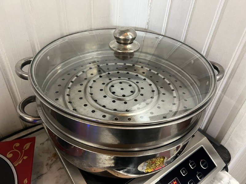 Профессиональная мантаварка 6 подносов кастрюля 40см 3