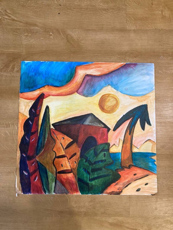 Картина акрил на картоне 50x50 см