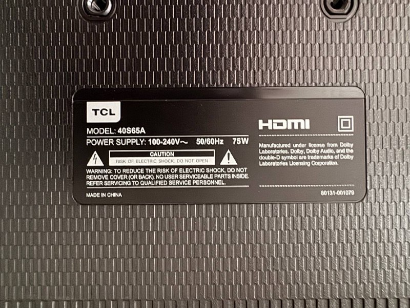 телевизор TCL-40S65A