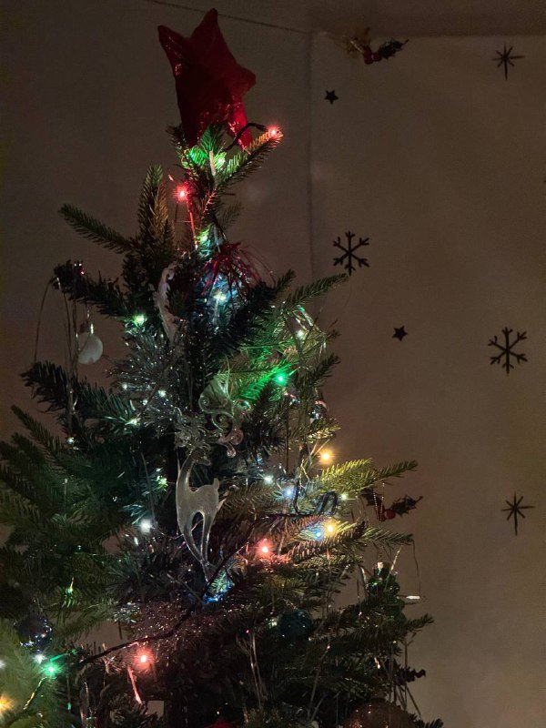Ёлка 200см комбинированная с гирляндами 3