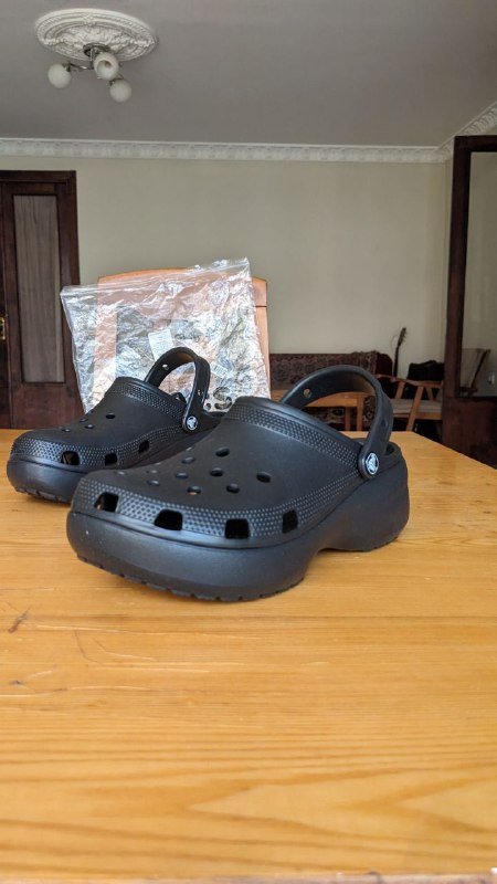 Crocs на платформе W10 женские черные 3