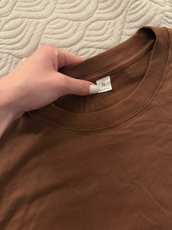 Женская или унисекс футболка шоколад 100% хлопок S 5