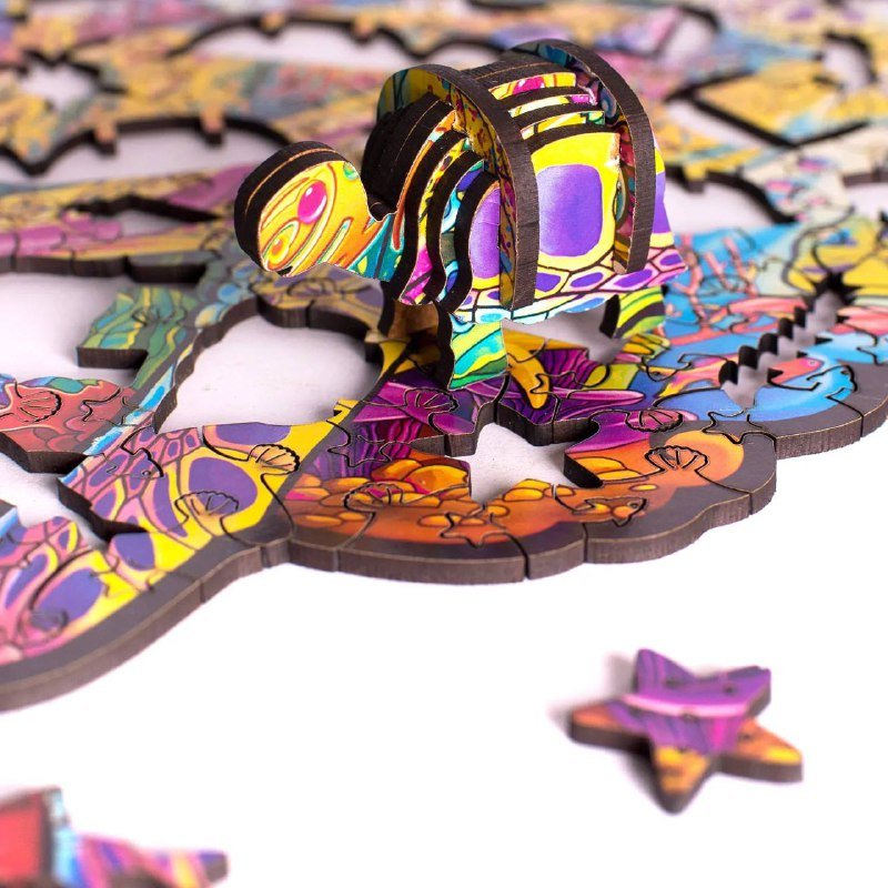 Деревянные пазлы Черепаха 7