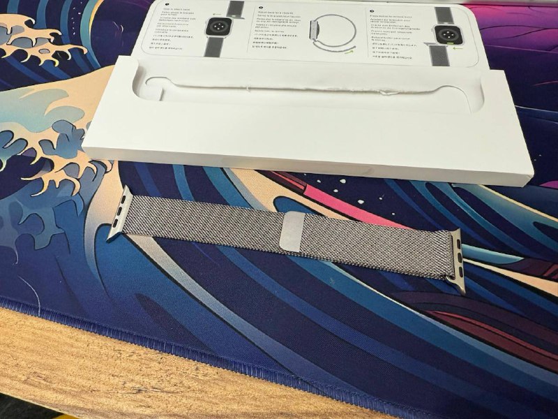 Ремешок для Apple Watch 45mm Milanese Loop Silver оригинал