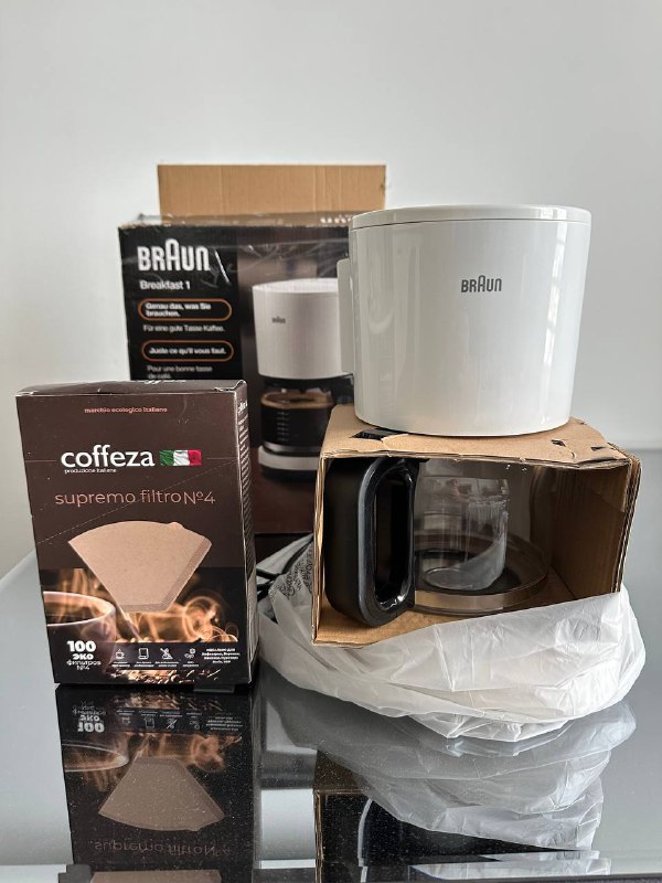 Кофеварка BRAUN, Защита от солнца, бигуди, стаканы, сушка
