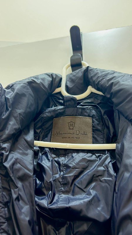 Мужской пуховик Massimo Dutti темно синий размер М 4