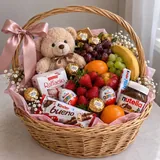 Подарочные композиции из сладостей и фруктов 5