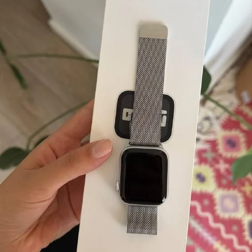 Apple Watch SE, серебряный ремешок