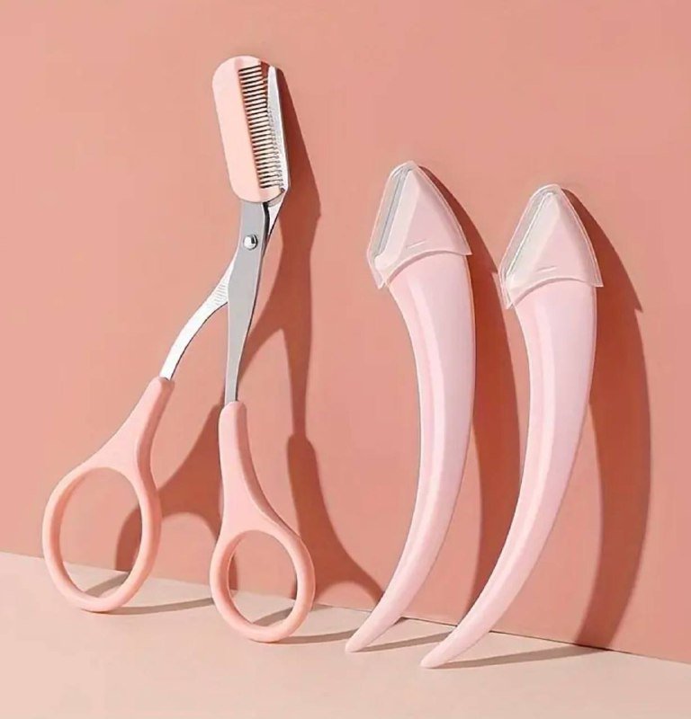 набор для коррекции и формирования бровей с ножницами и бритвой