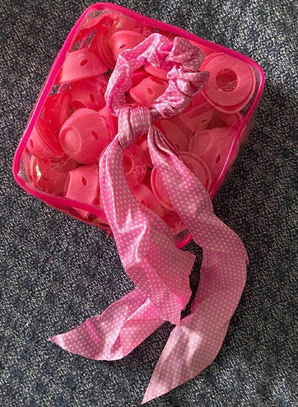 Бигуди силиконовые 40 шт, резинка для волос с платком 2